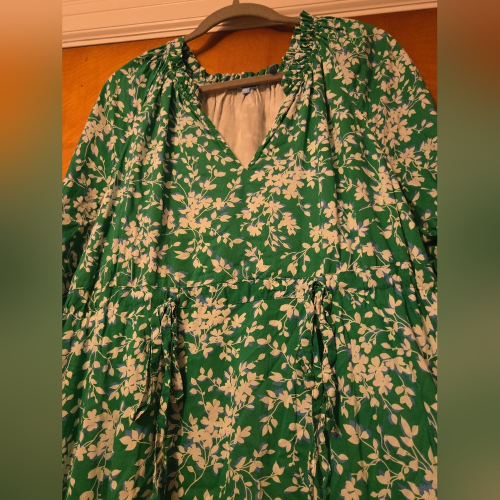 Draper James Green Floral Dress